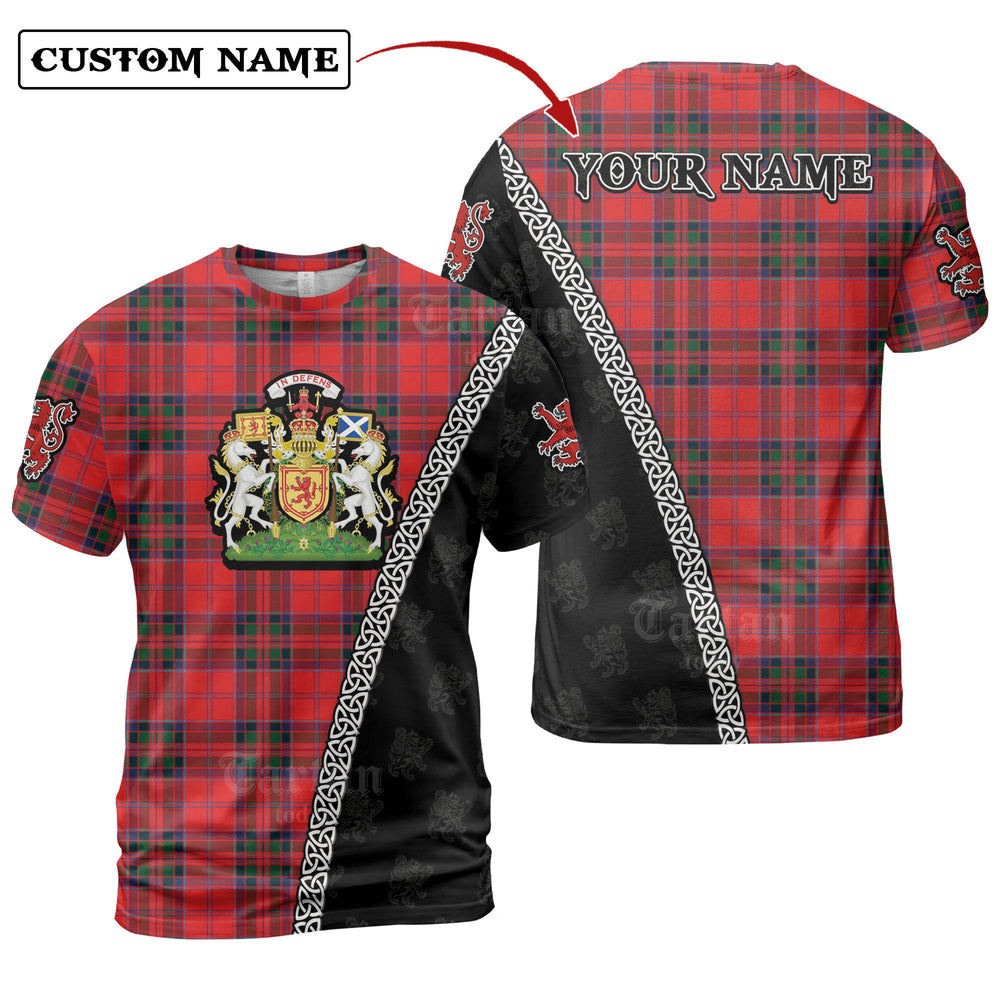 MacGillivray Modern Tartan Shirt with Scotland Coat of Arms & Custom Name KH66