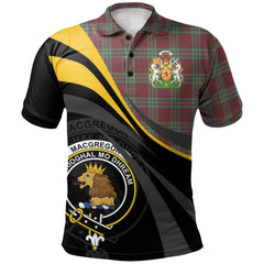 Clan MacGregor Hunting Ancient Tartan Polo Shirt - Royal Coat Of Arms Style QR17 MacGregor Hunting Ancient Tartan Tartan Polo   