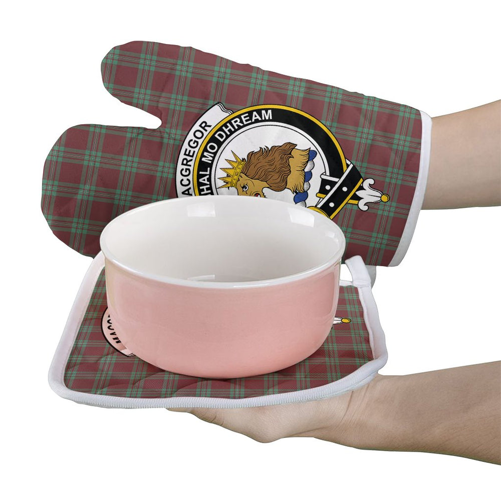 Clan MacGregor Hunting Ancient Tartan Crest Oven Mitt And Pot Holder (2 Oven Mitts + 1 Pot Holder) SG12 Clan MacGregor Tartan Today   