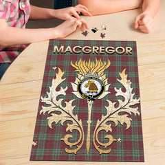 Clan MacGregor Hunting Ancient Tartan Crest Thistle Jigsaw Puzzles Gift For Family PD76 Clan MacGregor Tartan Today   