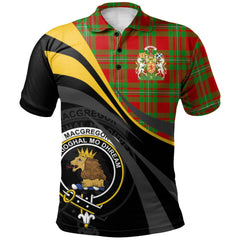 Clan MacGregor Modern Tartan Polo Shirt - Royal Coat Of Arms Style FA37 MacGregor Modern Tartan Tartan Polo   