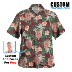 Clan MacGregor Hunting Ancient Tartan Custom Face Hawaiian Shirt – Unisex Gift for Family Members, Summer Party LH93 MacGregor Hunting Ancient Tartan Tartan Hawaii Shirt