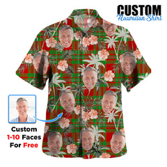 Clan MacGregor Modern Tartan Custom Face Hawaiian Shirt – Unisex Gift for Family Members, Summer Party BK48 MacGregor Modern Tartan Tartan Hawaii Shirt