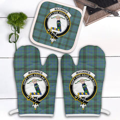 Clan MacInnes Ancient Tartan Crest Oven Mitt And Pot Holder (2 Oven Mitts + 1 Pot Holder) FA29 Clan MacInnes Tartan Today   