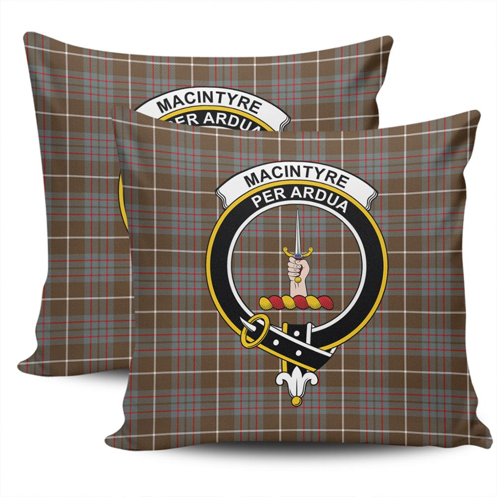 Clan MacIntyre Hunting Weathered Tartan Crest Pillow Cover CH60 Clan MacIntyre Tartan Today   