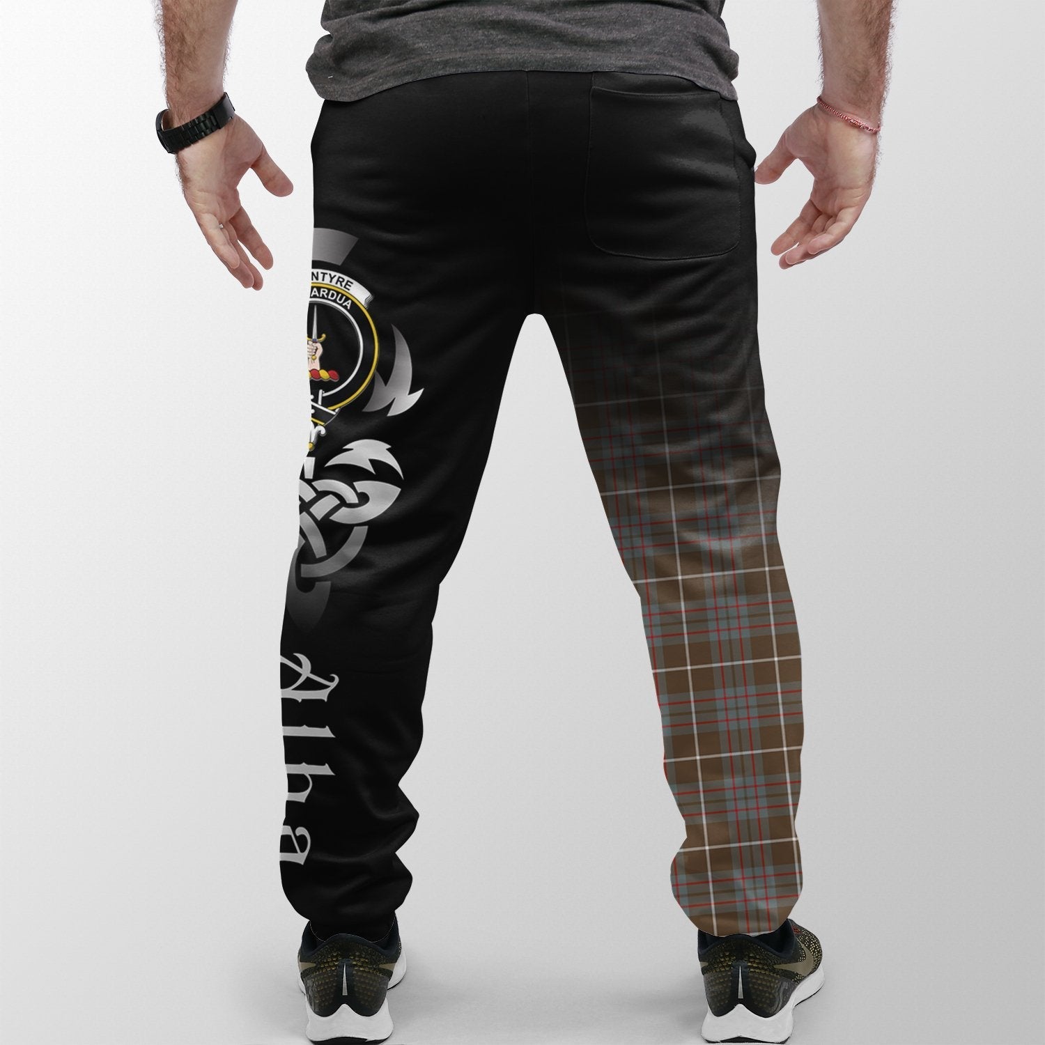 Clan MacIntyre Hunting Weathered Tartan Crest Jogger Sweatpants  Alba Celtic Style IA82 Clan MacIntyre Tartan Today   