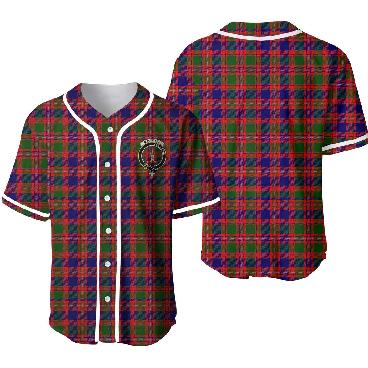 Clan MacIntyre Tartan Unisex Baseball Jersey DZ98XE64 Clan MacIntyre Tartan Today   