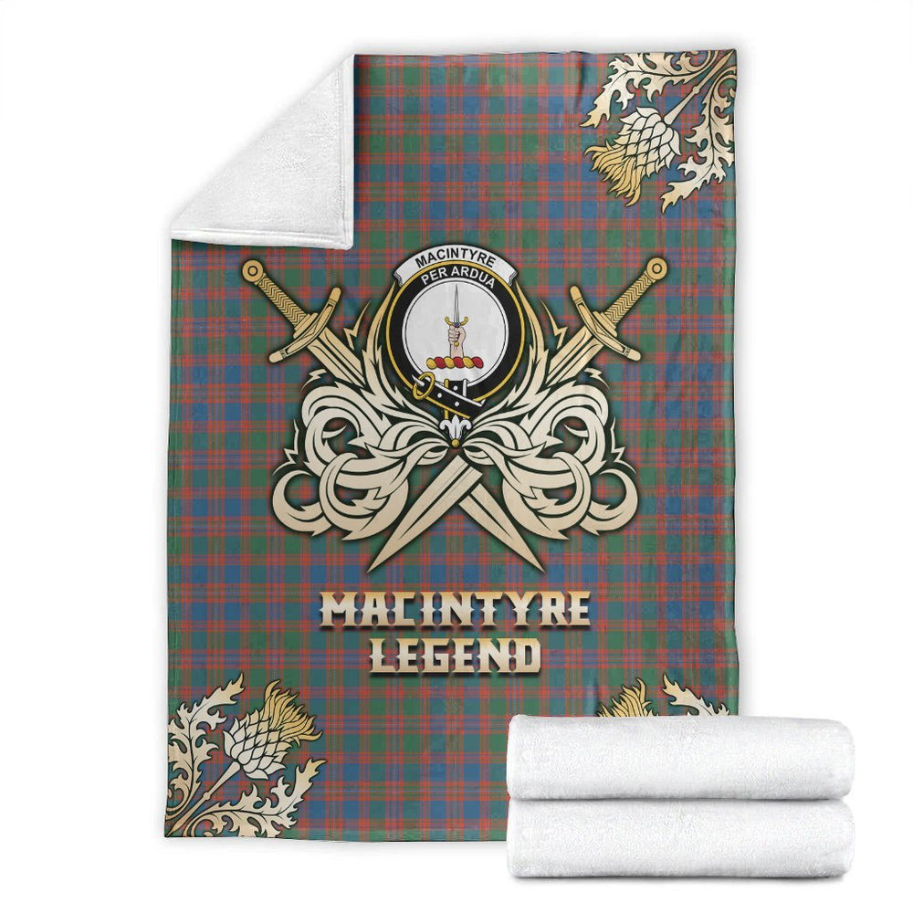 Clan Clan MacIntyre Ancient Tartan Gold Courage Symbol Blanket VZ86 Clan MacIntyre Tartan Today   