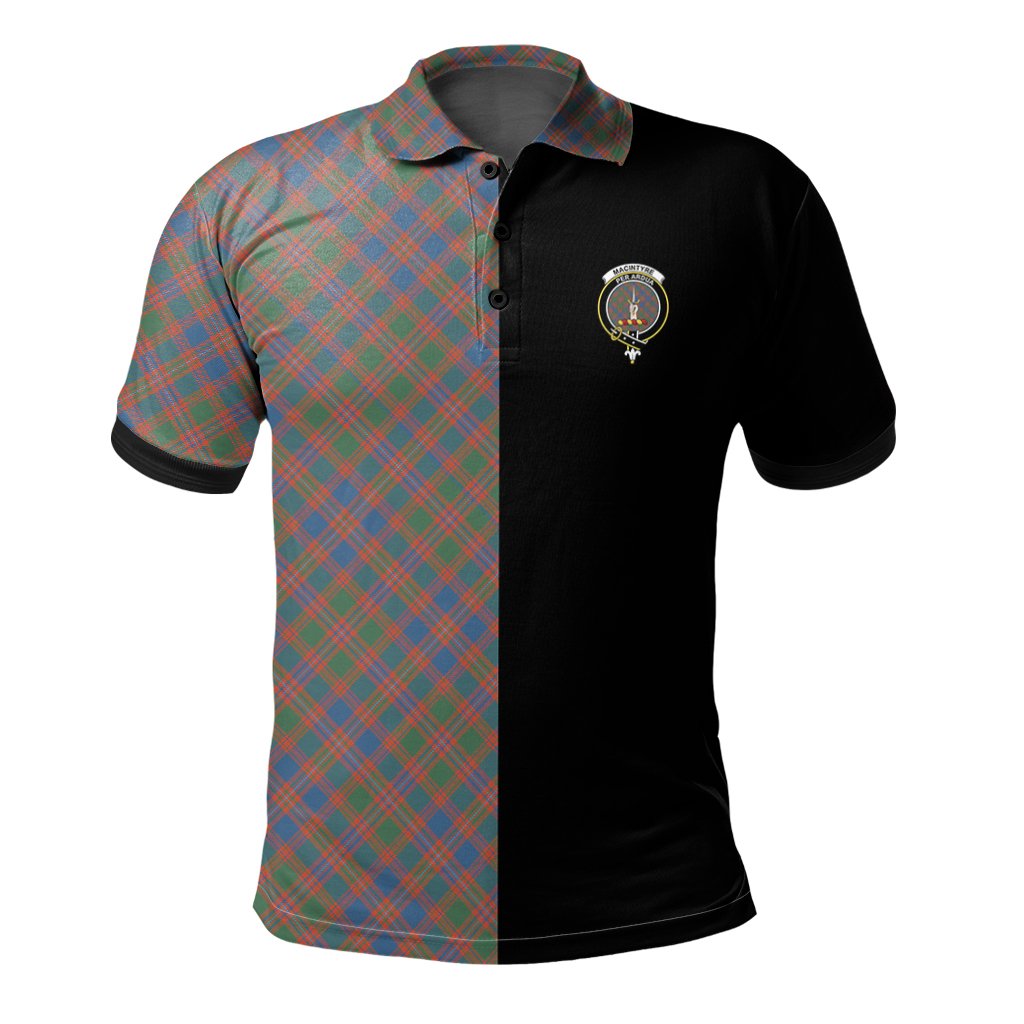 Clan MacIntyre Ancient Tartan Polo Shirt Half of Me - Cross Style SU10 MacIntyre Ancient Tartan Tartan Polo   