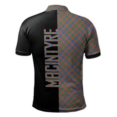 Clan MacIntyre Ancient Tartan Polo Shirt Half of Me - Cross Style SU10 MacIntyre Ancient Tartan Tartan Polo   