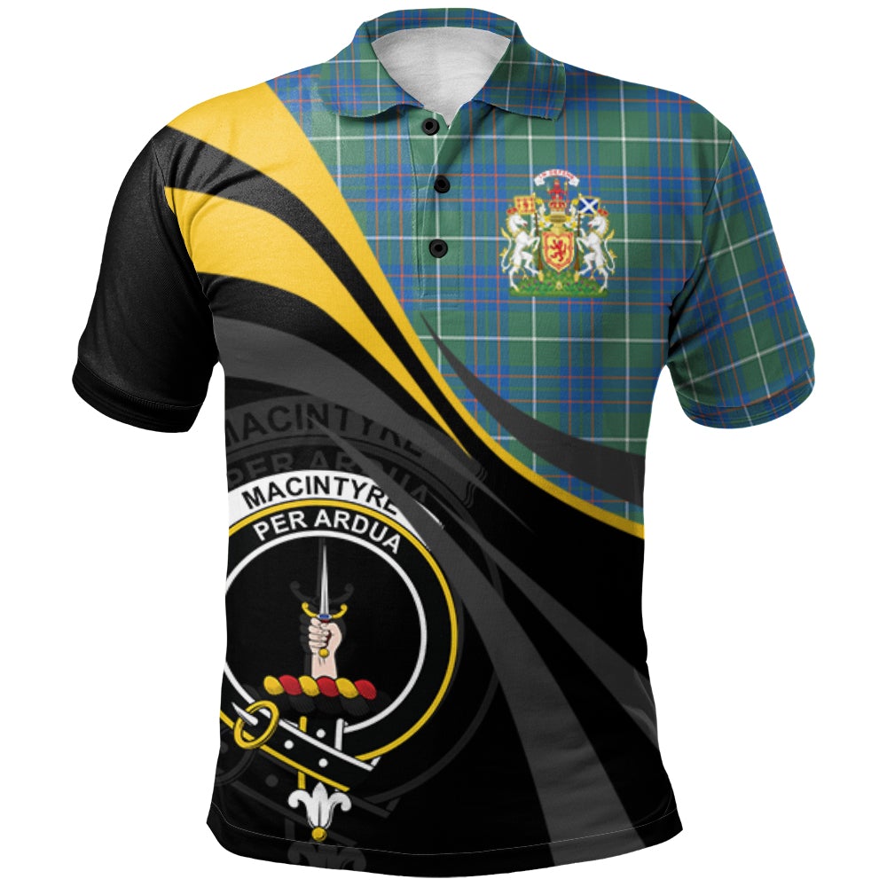 Clan MacIntyre Hunting Ancient Tartan Polo Shirt - Royal Coat Of Arms Style TA27 MacIntyre Hunting Ancient Tartan Tartan Polo   