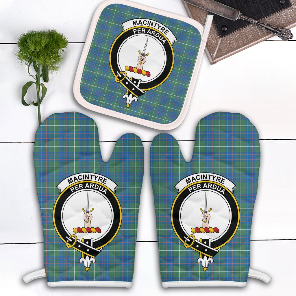 Clan MacIntyre Hunting Ancient Tartan Crest Oven Mitt And Pot Holder (2 Oven Mitts + 1 Pot Holder) WY30 Clan MacIntyre Tartan Today   