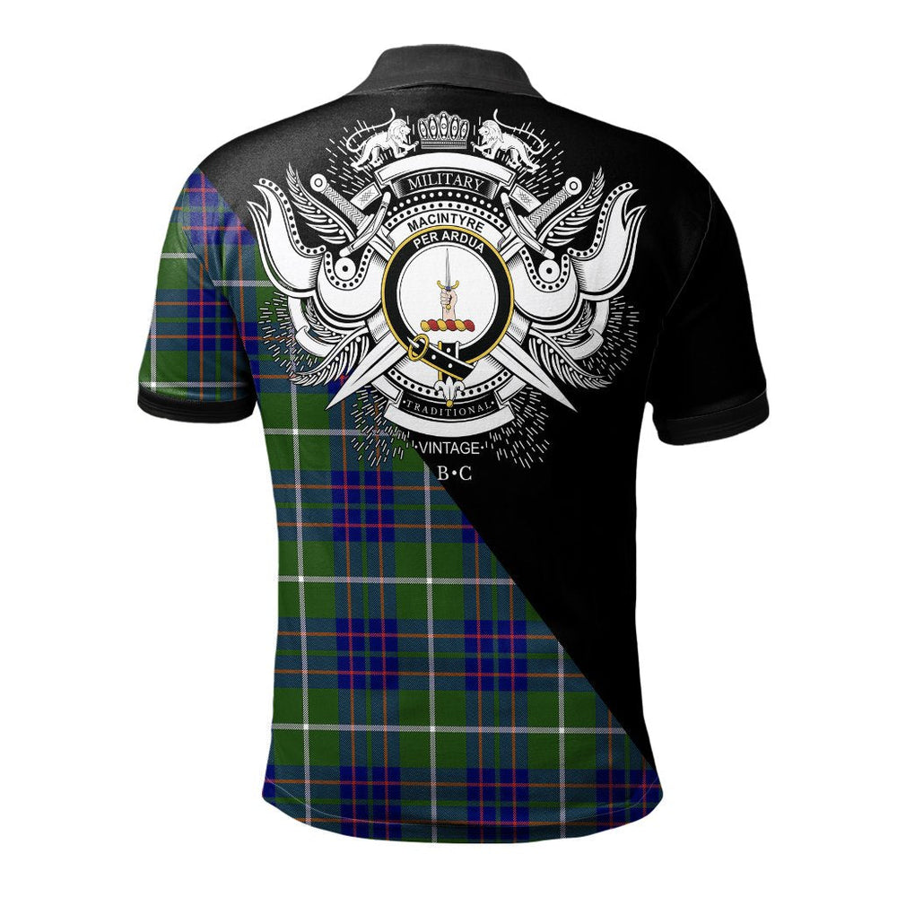 Clan MacIntyre Hunting Modern Clan - Military Polo Shirt LE55 MacIntyre Hunting Modern Tartan Tartan Polo   