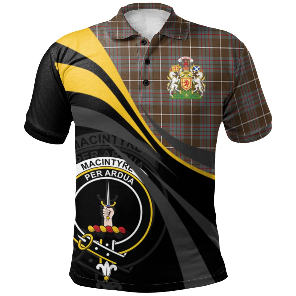 Clan MacIntyre Hunting Weathered Tartan Polo Shirt - Royal Coat Of Arms Style LK22 MacIntyre Hunting Weathered Tartan Tartan Polo   