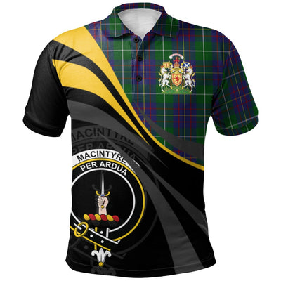 Clan MacIntyre Inglis Tartan Polo Shirt - Royal Coat Of Arms Style