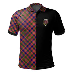 Clan MacIntyre Modern Tartan Polo Shirt Half of Me - Cross Style AJ62 MacIntyre Modern Tartan Tartan Polo   