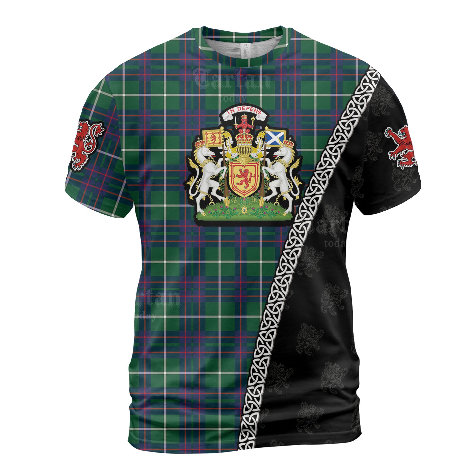 Personalized Clan MacIntyre Hunting Modern Tartan Shirt with Scotland Coat of Arms & Custom Name YM93