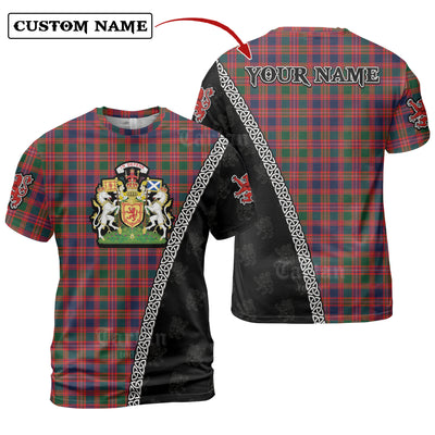 Personalized Clan MacIntyre Modern Tartan Shirt with Scotland Coat of Arms & Custom Name