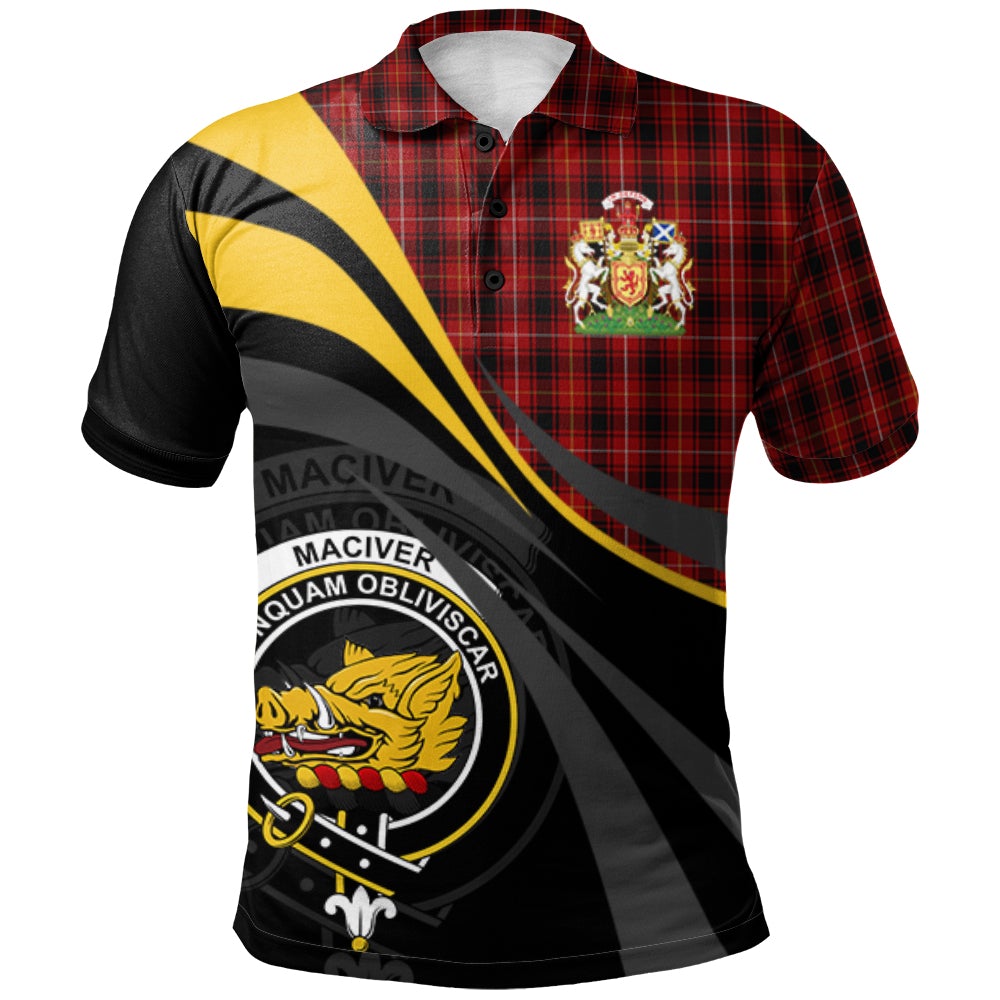 Clan MacIver 03 Tartan Polo Shirt - Royal Coat Of Arms Style ZR64 MacIver 03 Tartan Tartan Polo   