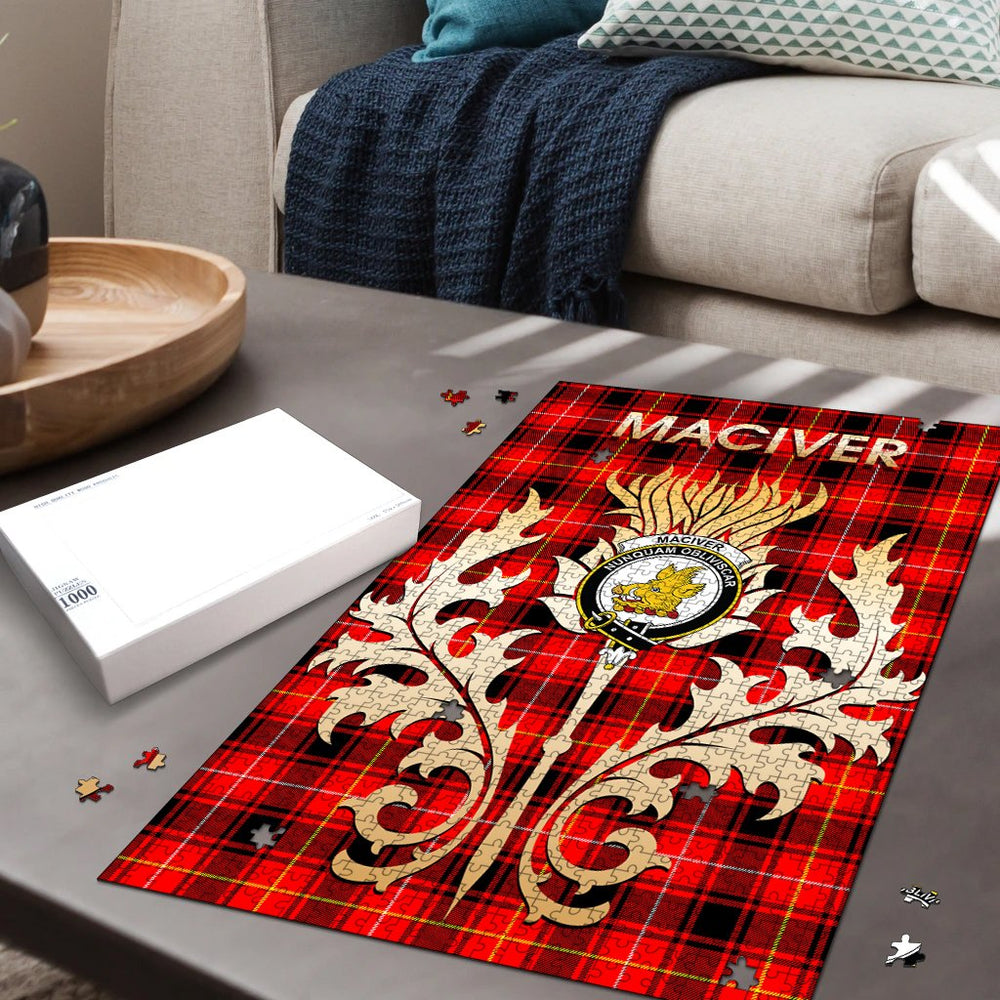 Clan MacIver Modern Tartan Crest Thistle Jigsaw Puzzles Gift For Family BD28 Clan Borthwick Tartan Today   