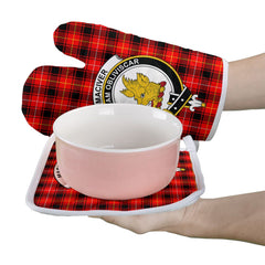 Clan MacIver Modern Tartan Crest Oven Mitt And Pot Holder (2 Oven Mitts + 1 Pot Holder) RU53 Clan Borthwick Tartan Today   