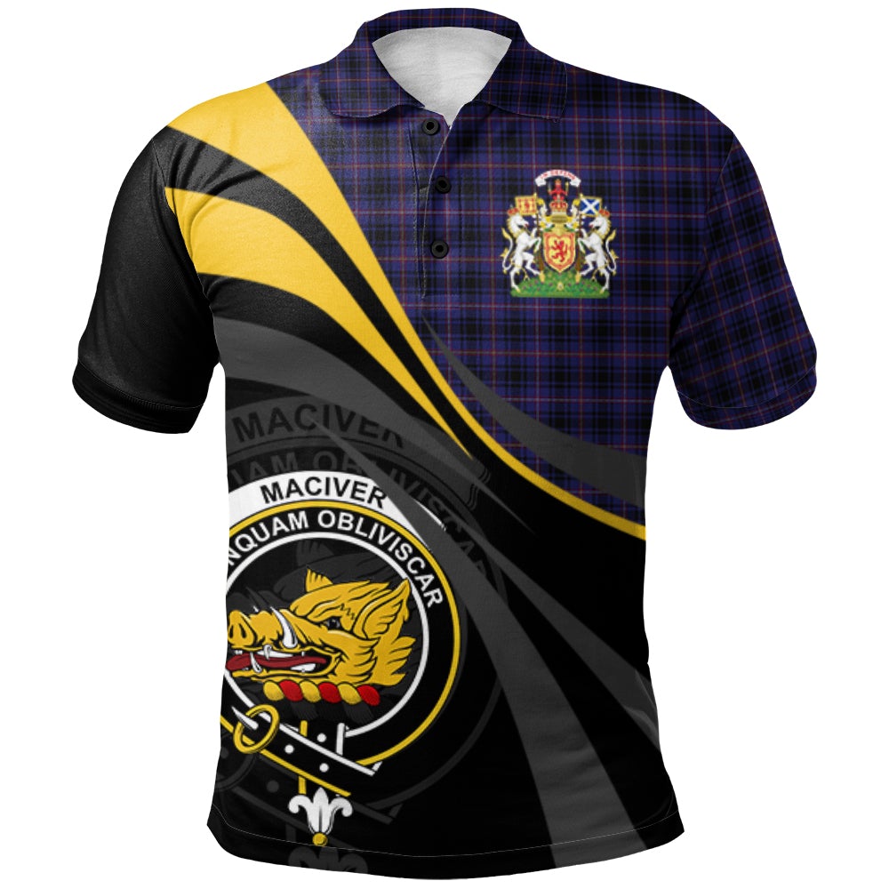 Clan MacIver of Strome Tartan Polo Shirt - Royal Coat Of Arms Style YV68 MacIver of Strome Tartan Tartan Polo   
