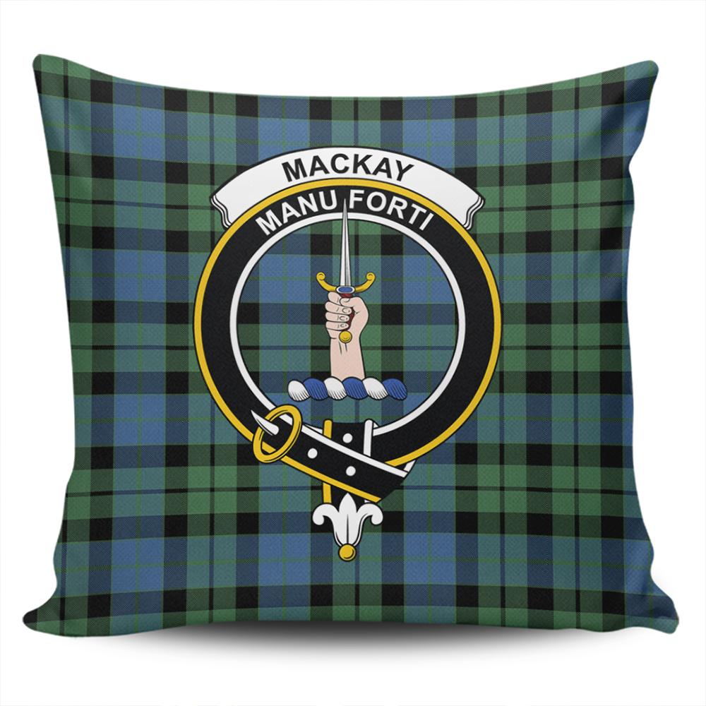 Clan MacKay Ancient Tartan Crest Pillow Cover OG10 Clan MacKay Tartan Today   