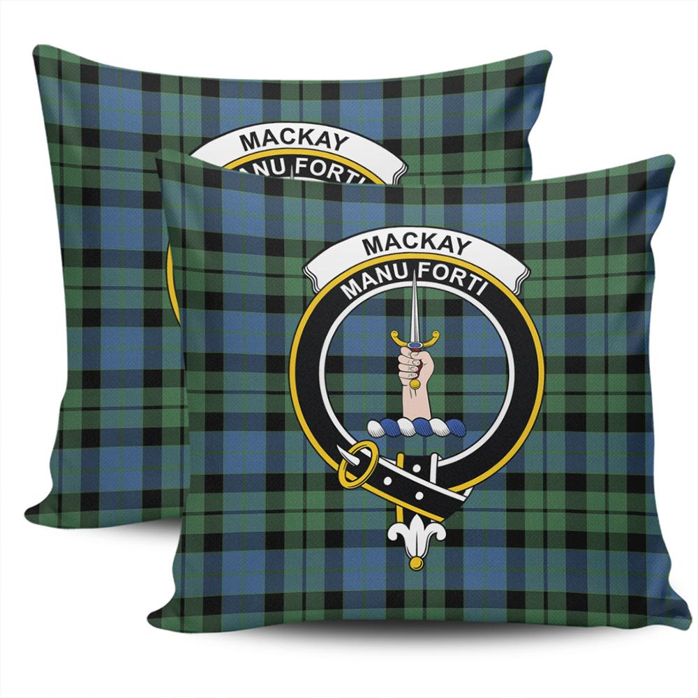 Clan MacKay Ancient Tartan Crest Pillow Cover OG10 Clan MacKay Tartan Today   