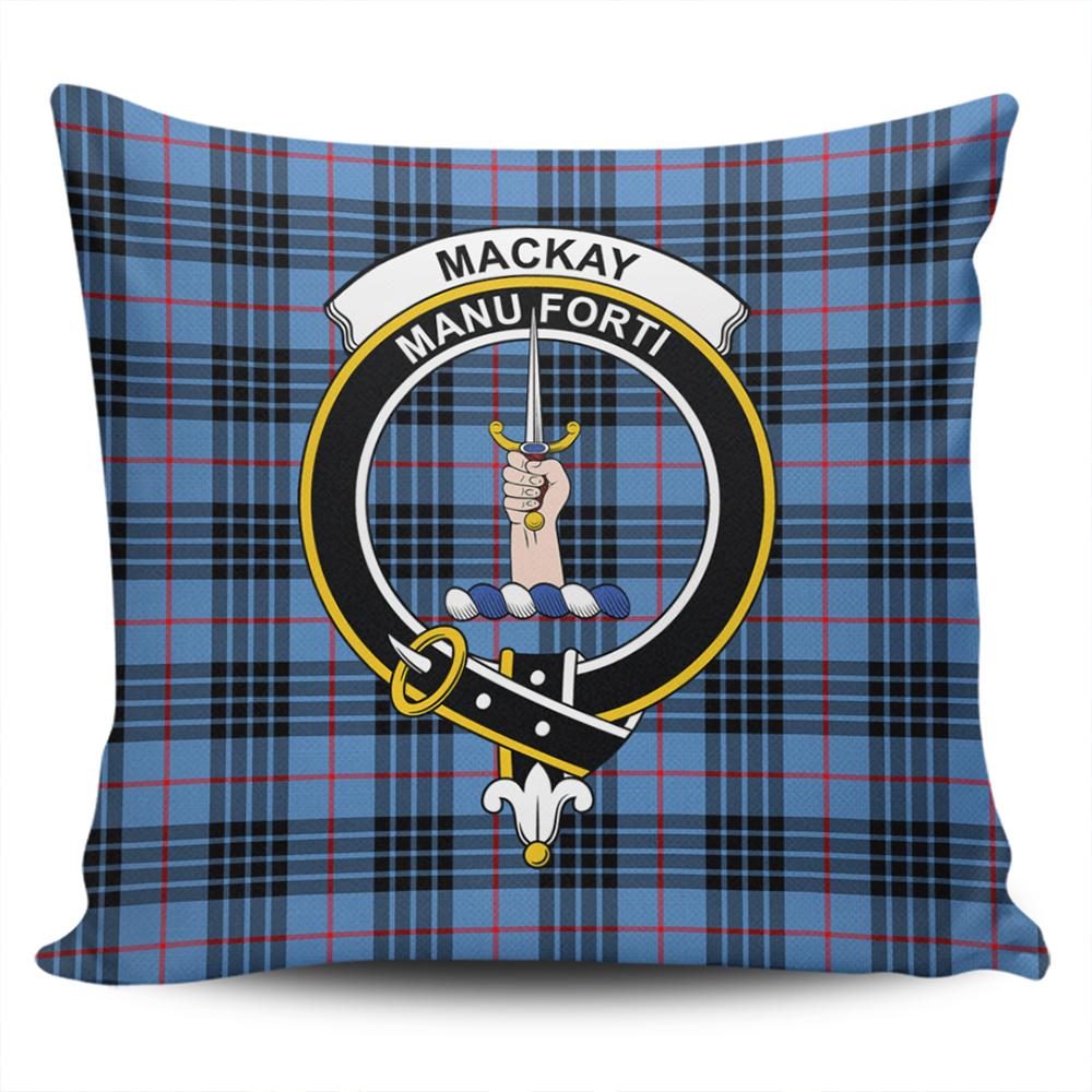 Clan MacKay Blue Tartan Crest Pillow Cover BQ35 Clan MacKay Tartan Today   