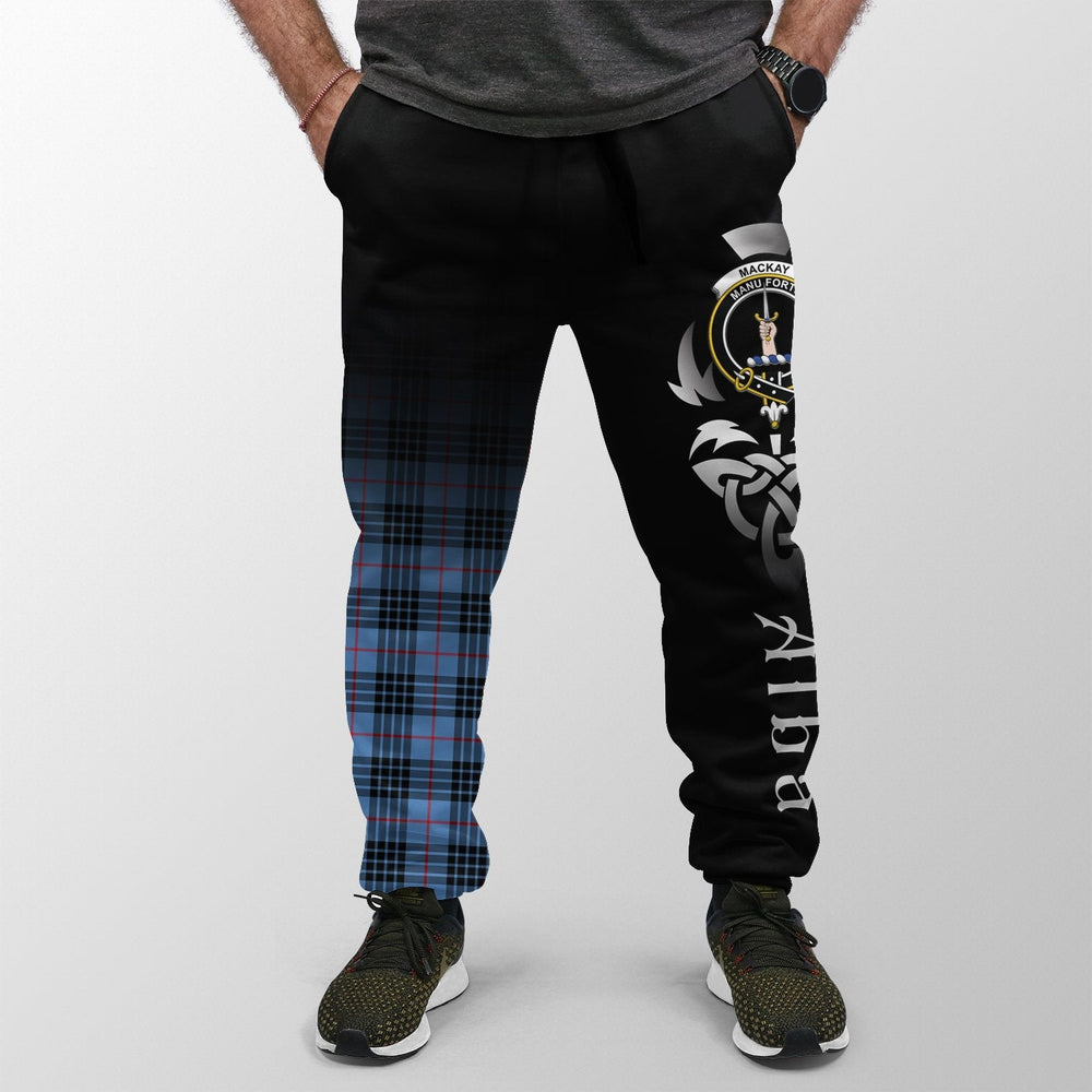 Clan MacKay Blue Tartan Crest Jogger Sweatpants  Alba Celtic Style BY92 Clan MacKay Tartan Today   