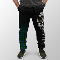 Clan MacKay Modern Tartan Crest Jogger Sweatpants  Alba Celtic Style EU99 Clan MacKay Tartan Today   