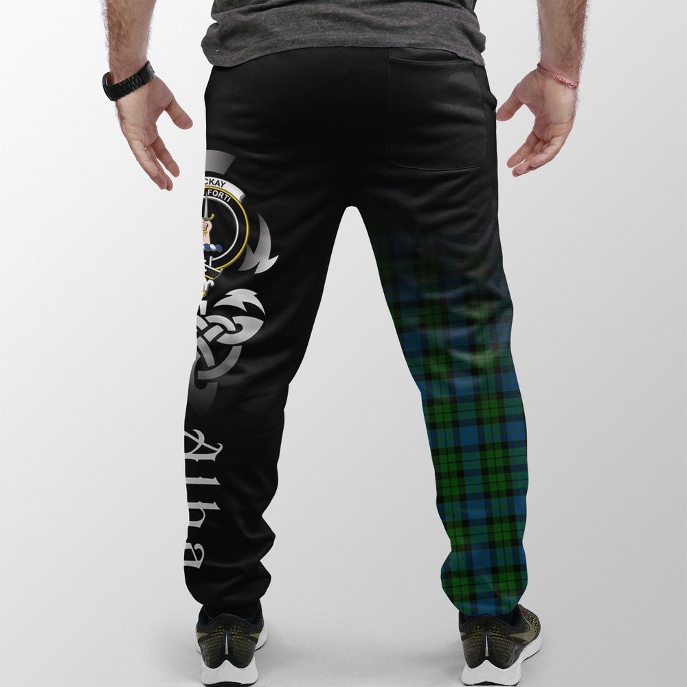 Clan MacKay Modern Tartan Crest Jogger Sweatpants  Alba Celtic Style EU99 Clan MacKay Tartan Today   