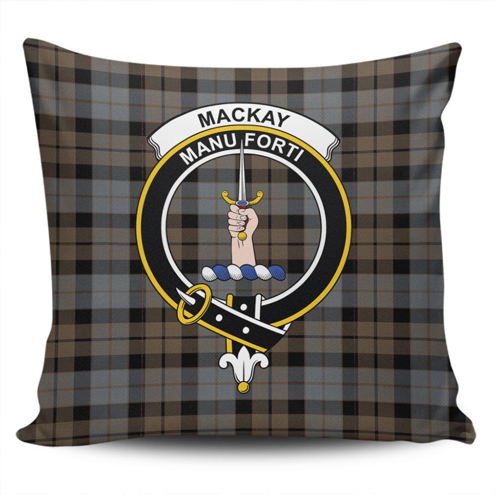 Clan MacKay Weathered Tartan Crest Pillow Cover XU30 Clan MacKay Tartan Today   