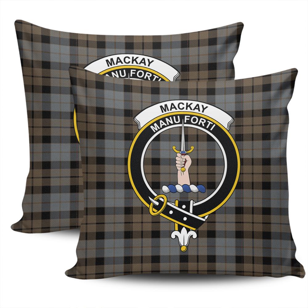 Clan MacKay Weathered Tartan Crest Pillow Cover XU30 Clan MacKay Tartan Today   