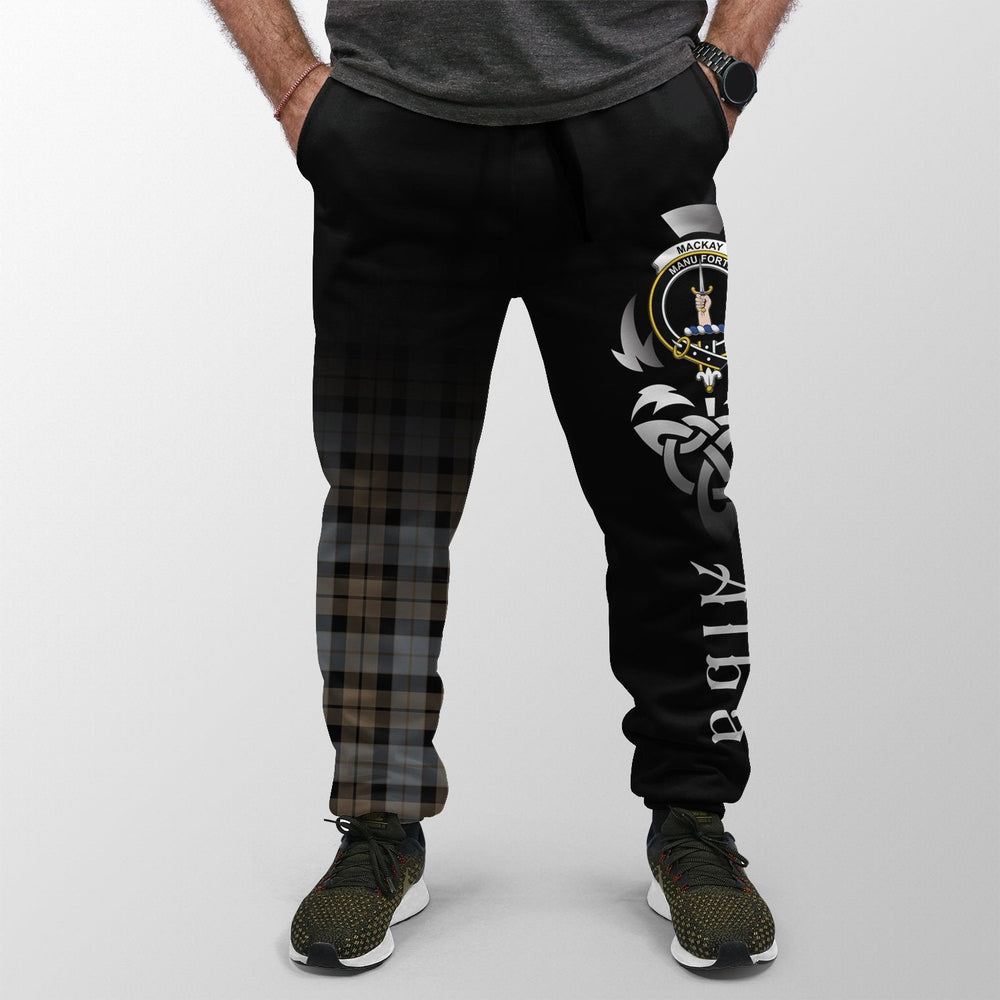 Clan MacKay Weathered Tartan Crest Jogger Sweatpants  Alba Celtic Style WK99 Clan MacKay Tartan Today   