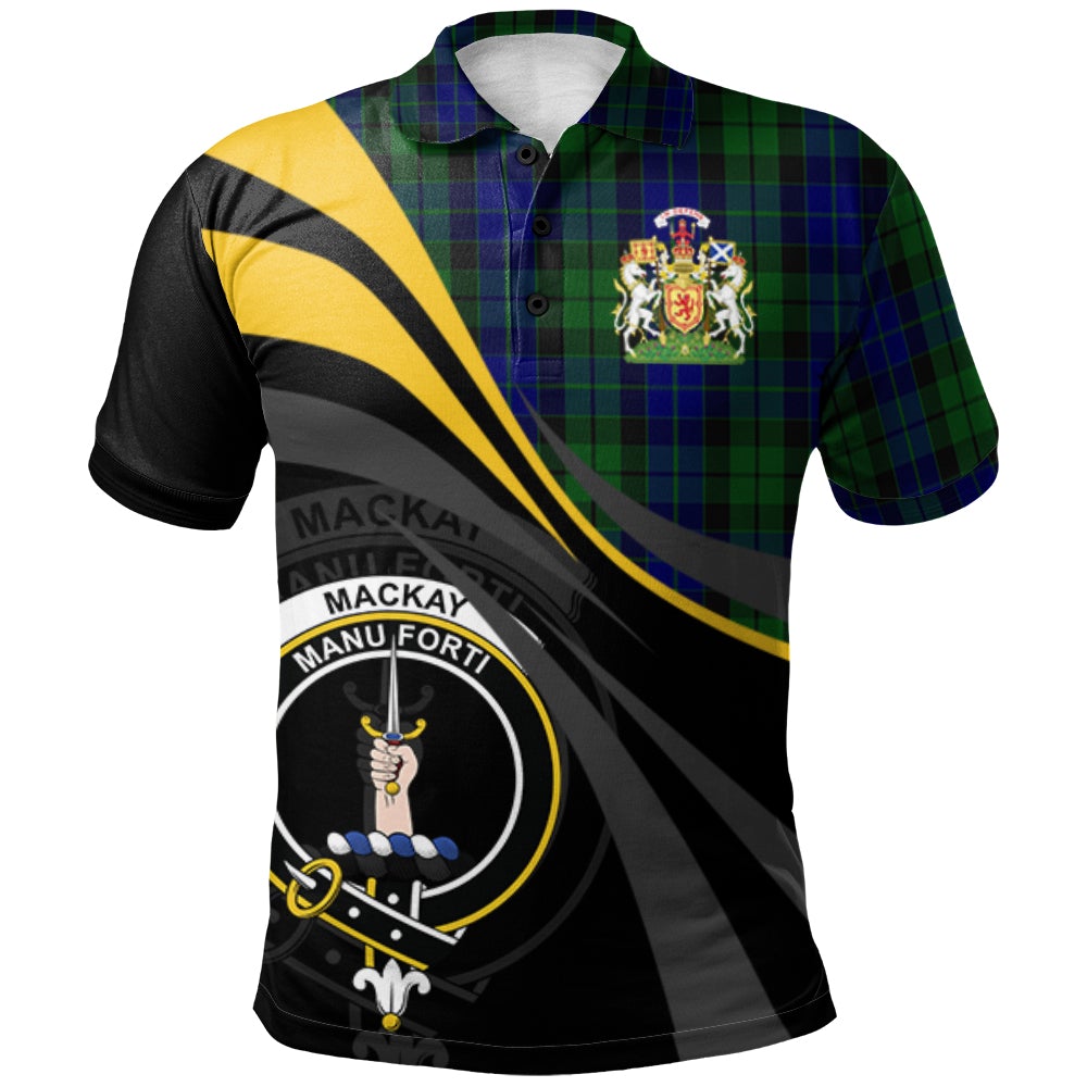 Clan MacKay Logan Tartan Polo Shirt - Royal Coat Of Arms Style MY43 MacKay Logan Tartan Tartan Polo   