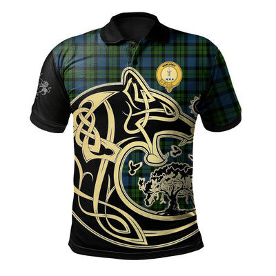 Clan MacKay Modern Tartan Polo Shirt Viking Wolf QD11