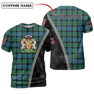 Personalized Clan MacKay Ancient Tartan Shirt with Scotland Coat of Arms & Custom Name ZQ54