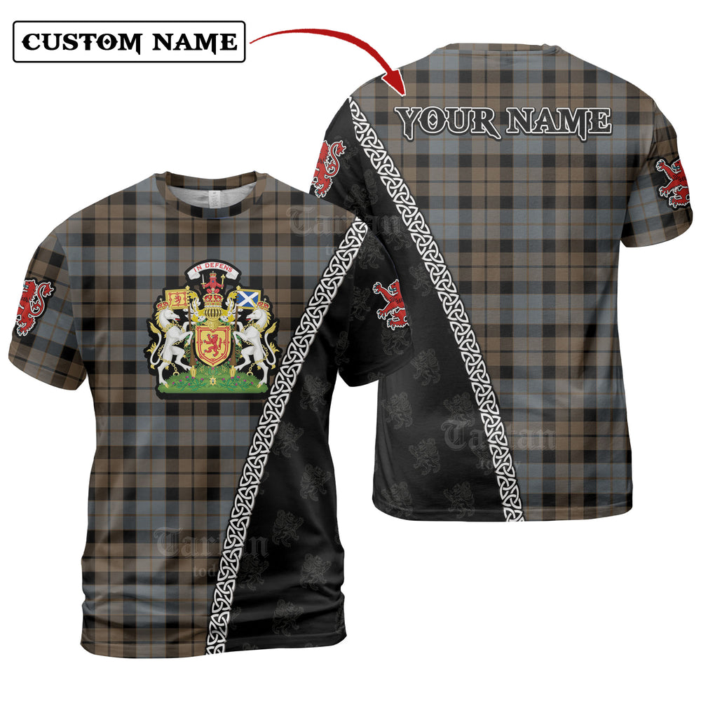 MacKay Weathered Tartan Shirt with Scotland Coat of Arms & Custom Name ZM65