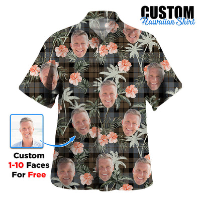 Clan MacKay Weathered Tartan Custom Face Hawaiian Shirt – Unisex Gift for Family Members, Summer Party JD68