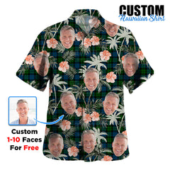 Clan MacKie Tartan Custom Face Hawaiian Shirt – Unisex Gift for Family Members, Summer Party NT66 MacKie Tartan Tartan Hawaii Shirt