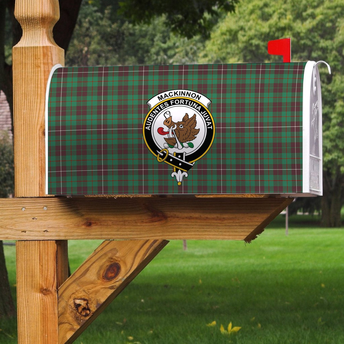 Clan MacKinnon Hunting Ancient Tartan Crest Mailbox VP32 Clan MacKinnon Tartan Today   