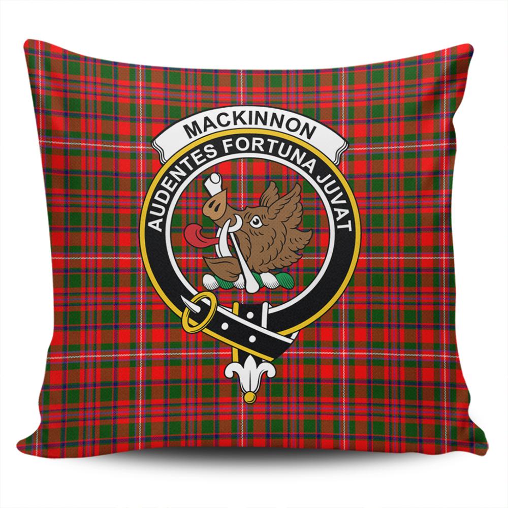 Clan MacKinnon Modern Tartan Crest Pillow Cover RG32 Clan MacKinnon Tartan Today   