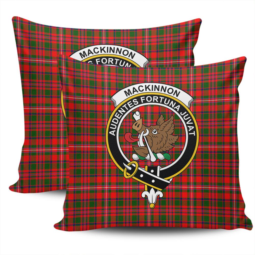Clan MacKinnon Modern Tartan Crest Pillow Cover RG32 Clan MacKinnon Tartan Today   
