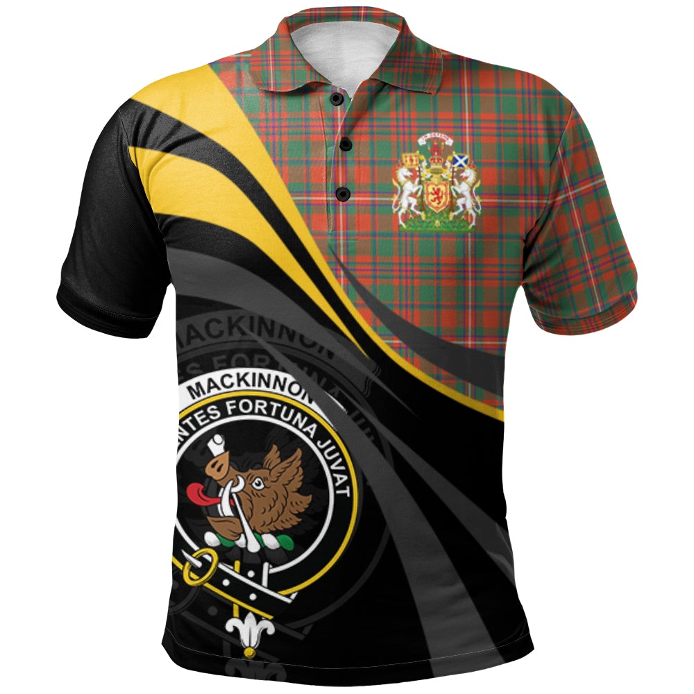 Clan MacKinnon Ancient Tartan Polo Shirt - Royal Coat Of Arms Style XE71 MacKinnon Ancient Tartan Tartan Polo   