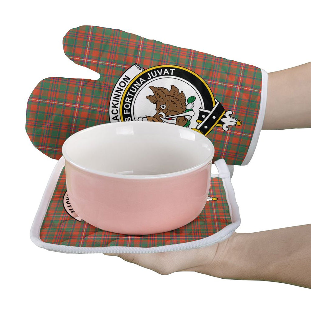 Clan MacKinnon Ancient Tartan Crest Oven Mitt And Pot Holder (2 Oven Mitts + 1 Pot Holder) OD12 Clan MacKinnon Tartan Today   