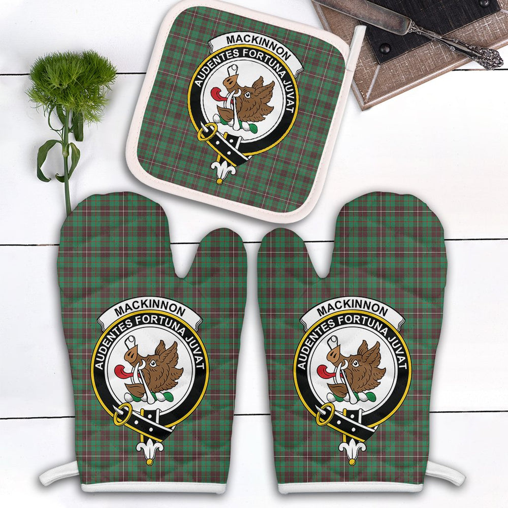 Clan MacKinnon Hunting Ancient Tartan Crest Oven Mitt And Pot Holder (2 Oven Mitts + 1 Pot Holder) UG82 Clan MacKinnon Tartan Today   