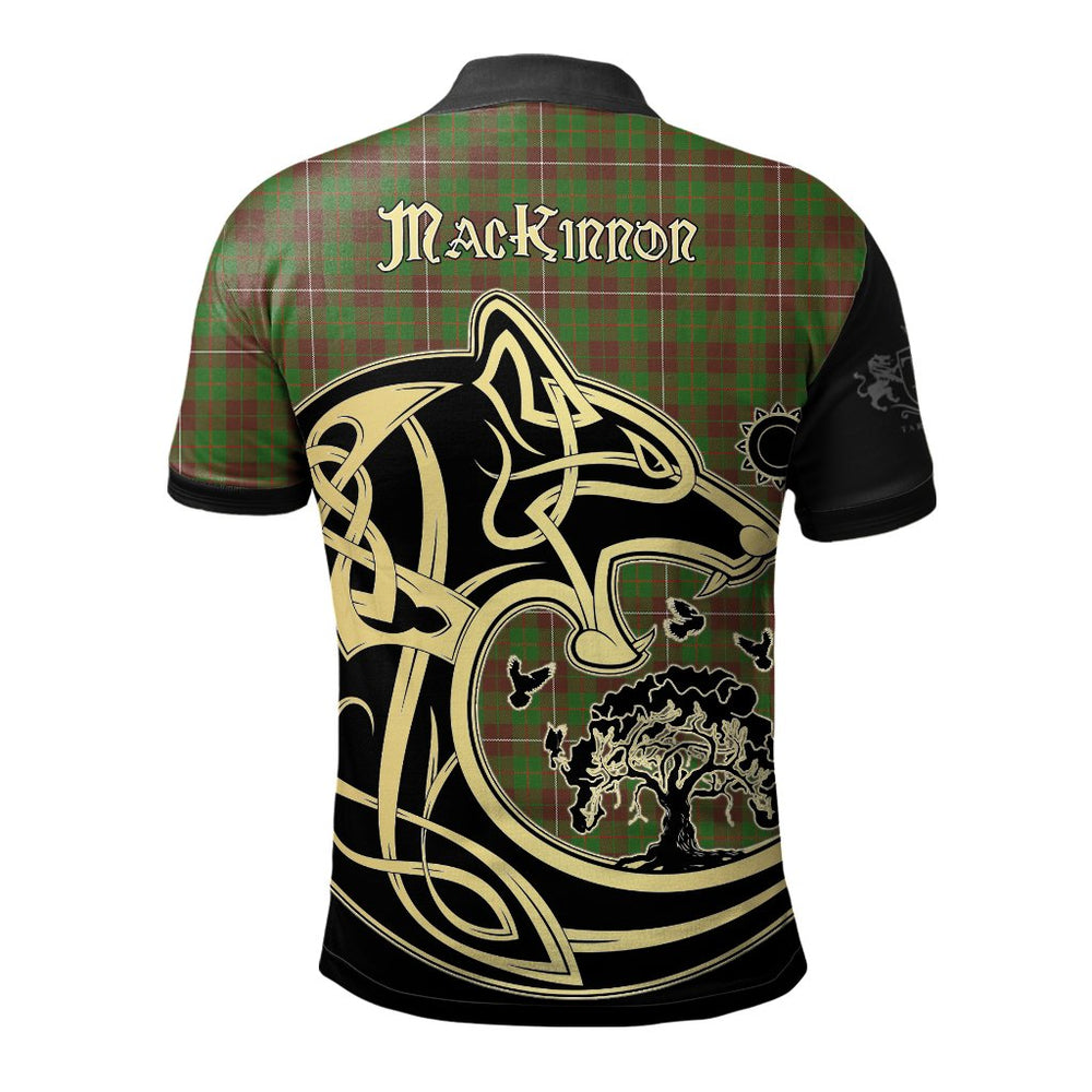Clan MacKinnon Hunting Modern Tartan Polo Shirt Viking Wolf KV76 MacKinnon Hunting Modern Tartan Tartan Polo   
