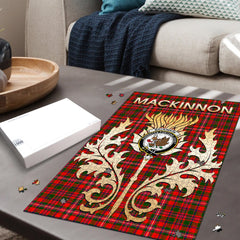 Clan MacKinnon Modern Tartan Crest Thistle Jigsaw Puzzles Gift For Family UI91 Clan MacKinnon Tartan Today   