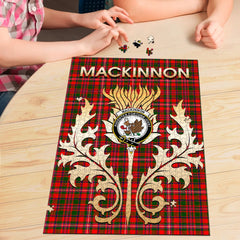 Clan MacKinnon Modern Tartan Crest Thistle Jigsaw Puzzles Gift For Family UI91 Clan MacKinnon Tartan Today   